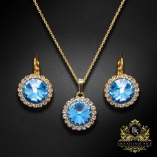 Komplekts sievietēm „Clarice (Aquamarine Blue)“ ar Swarovski® kristāliem