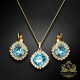 Komplekts „Apžilbinošs Spīdums III (Aqua)“ ar Swarovski™ kristāliem