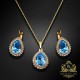 Komplekts „Debesu Piliens (Aquamarine Blue)“ ar Swarovski™ kristāliem