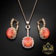 Komplekts sievietēm „Clarice VII (Light Coral)“ ar Swarovski® kristāliem