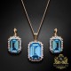 Komplekts sievietēm „Lourdes (Aquamarine)“ ar Swarovski® kristāliem