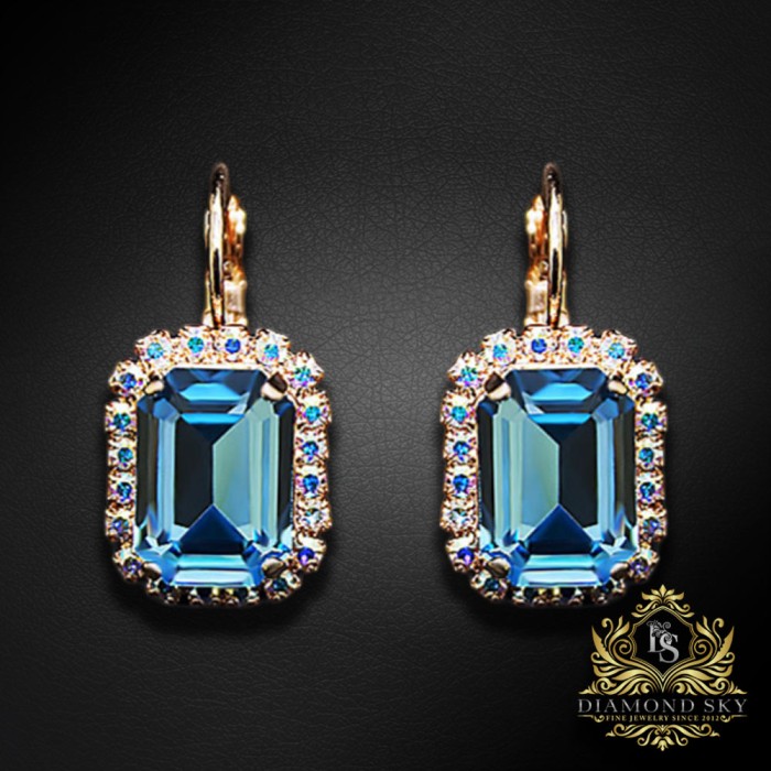 Komplekts sievietēm „Lourdes (Aquamarine)“ ar Swarovski® kristāliem