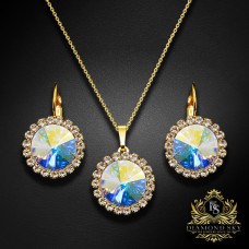 Komplekts sievietēm „Clarice (Aurora Borealis)“ ar Swarovski® kristāliem