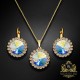Komplekts sievietēm „Clarice (Aurora Borealis)“ ar Swarovski® kristāliem
