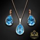 Komplekts „Kristāla Lāse II (Aquamarine Blue)“ ar Swarovski™ kristāliem