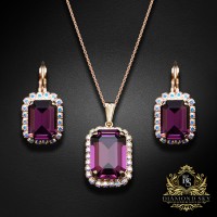 Komplekts sievietēm „Lourdes (Amethyst)“ ar Swarovski® kristāliem