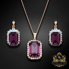 Komplekts sievietēm „Lourdes (Amethyst)“ ar Swarovski® kristāliem