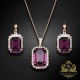 Komplekts sievietēm „Lourdes (Amethyst)“ ar Swarovski® kristāliem