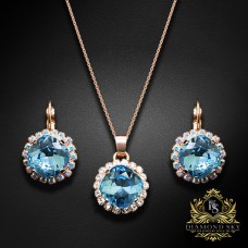 Komplekts „Apžilbinošs Spīdums III (Aquamarine Blue)“ ar Swarovski™ kristāliem