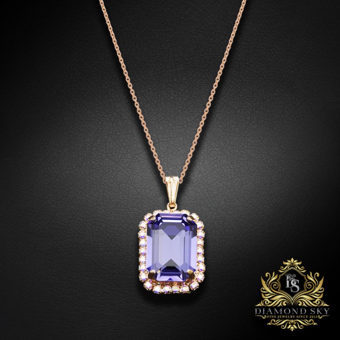 Komplekts „Lurdes (Tanzanite)“ ar Swarovski™ kristāliem