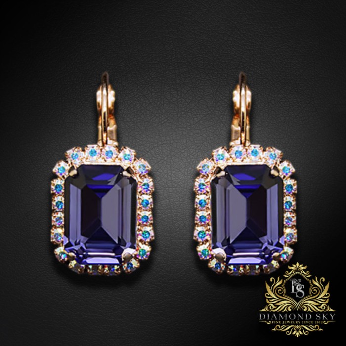 Komplekts „Lurdes (Tanzanite)“ ar Swarovski™ kristāliem