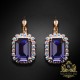 Komplekts „Lurdes (Tanzanite)“ ar Swarovski™ kristāliem