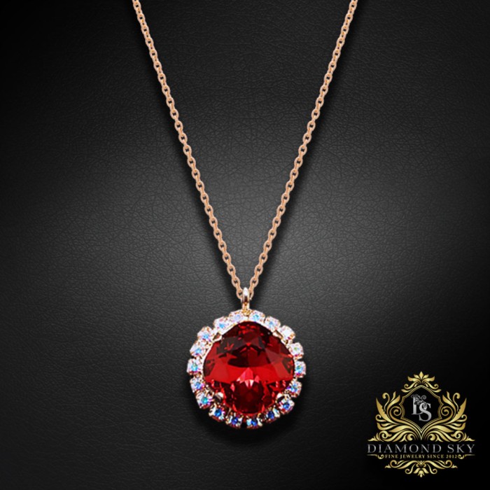 Komplekts sievietēm „Žilbinošais Mirdzums III (Scarlet)“ ar Swarovski® kristāliem