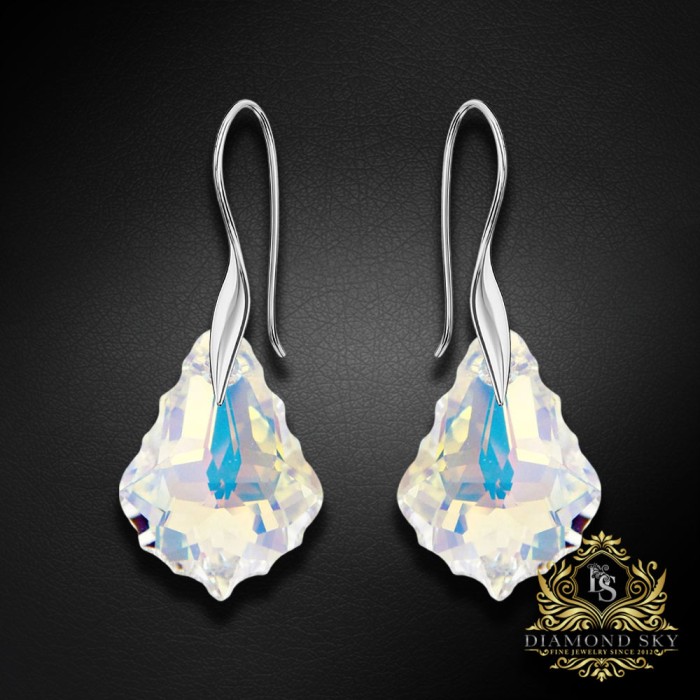 Sudraba komplekts sievietēm „Baroks IV (Aurora Borealis)“ ar Swarovski® kristāliem