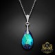 Sudraba komplekts „Baroka (Bermuda Blue)“ ar Swarovski™ kristāliem