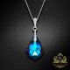 Sudraba komplekts sievietēm „Baroks IV (Meridian Blue)“ ar Swarovski® kristāliem