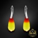 Sudraba auskari „Varavīksnes Kaskāde (Fireopal)“ ar Swarovski® kristāliem