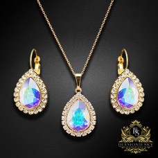 Komplekts sievietēm „Debesu Piliens (Aurora Borealis)“ ar Swarovski® kristāliem
