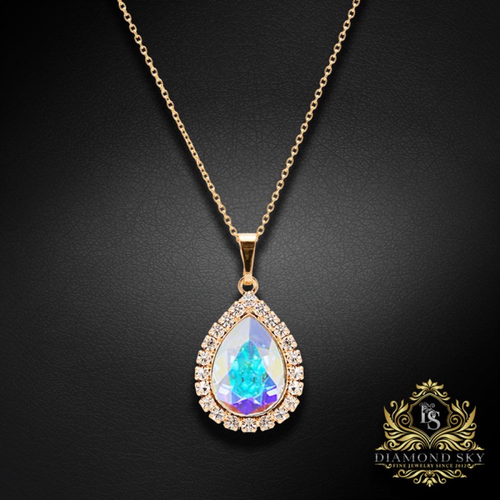 Komplekts sievietēm „Debesu Piliens (Aurora Borealis)“ ar Swarovski® kristāliem
