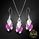 Sudraba komplekts „Baroka II (Amethyst Light Chrome)“ ar Swarovski™ kristāliem
