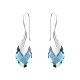 Sudraba komplekts sievietēm „Baroks II (Aquamarine Light Chrome)“ ar Swarovski® kristāliem