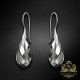 Sudraba komplekts sievietēm „Baroks II (Black Diamond Light Chrome)“ ar Swarovski® kristāliem