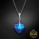 Sudraba komplekts „Iemīlējusies Sirds II“ (Bermuda Blue) no 925 proves sudraba ar Swarovski™ kristāliem