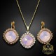 Komplekts „Apžilbinošs Spīdums III (Rose Water Opal)“ ar Swarovski™ kristāliem