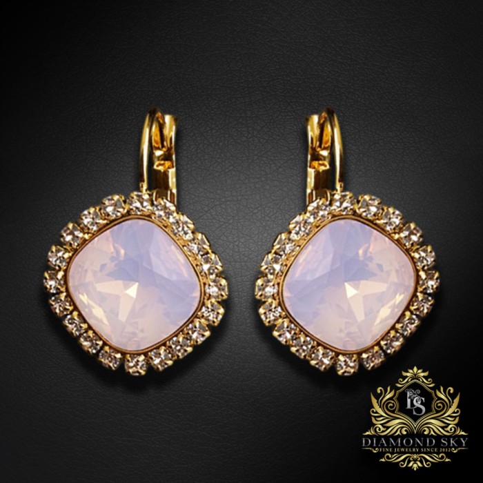 Komplekts „Apžilbinošs Spīdums III (Rose Water Opal)“ ar Swarovski™ kristāliem