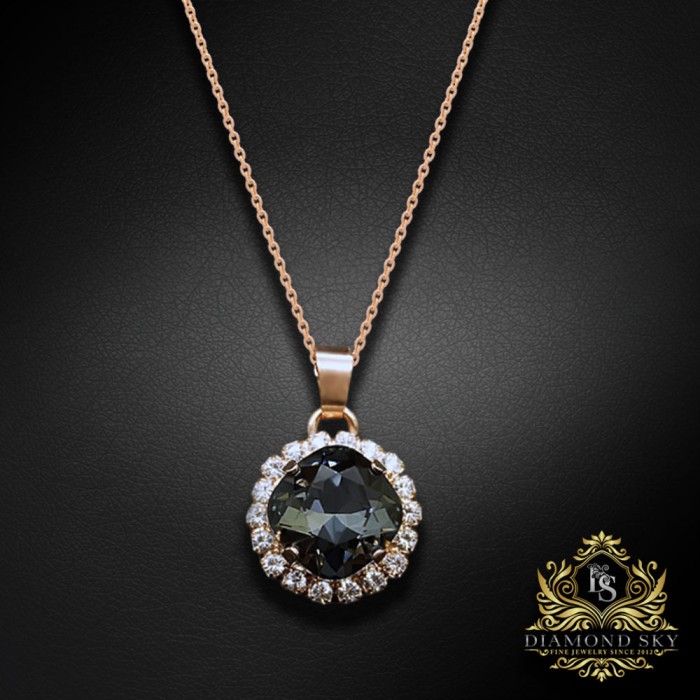Komplekts „Apžilbinošs Spīdums III (Graphite)“ ar Swarovski™ kristāliem