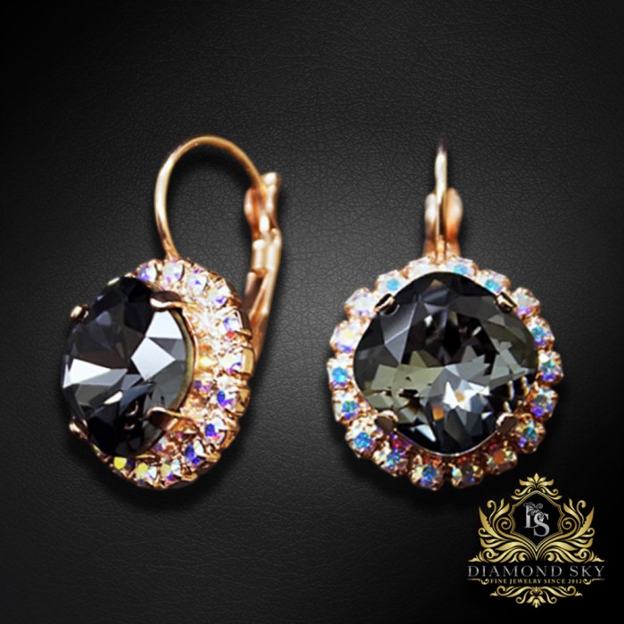 Komplekts „Apžilbinošs Spīdums III (Graphite)“ ar Swarovski™ kristāliem