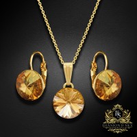 Komplekts sievietēm „Clarice II (Golden Shadow)“ ar Swarovski® kristāliem