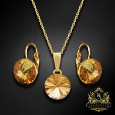 Komplekts sievietēm „Clarice II (Golden Shadow)“ ar Swarovski® kristāliem