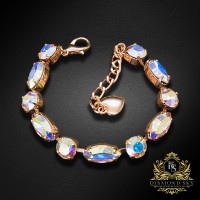 Bracelet “Chic II” (Aurora Borealis) embellished with Crystals by Swarovski®