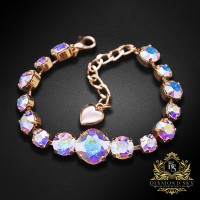 Aproce „Žilbinošais Mirdzums II“ ar Swarovski™ kristāliem