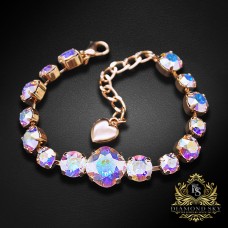 Aproce „Žilbinošais Mirdzums II“ ar Swarovski™ kristāliem
