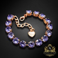 Bracelet “Classic” (Tanzanite) embellished with Crystals by Swarovski®