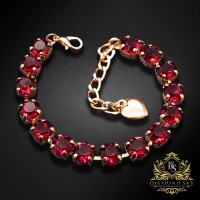 Bracelet “Classic” (Ruby) embellished with Crystals by Swarovski®