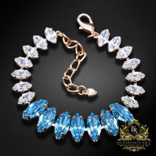 Aproce „Ornella (Aquamarine Blue)“ ar Swarovski™ kristāliem