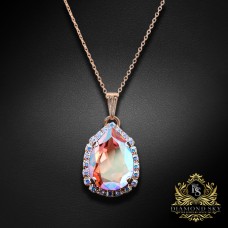 Kulons „Celestial Drop III (Rose Peach Shimmer)“ ar Swarovski® kristāliem