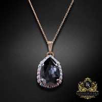 Kulons „Celestial Drop III (Graphite)“ ar Swarovski® kristāliem