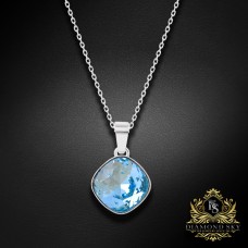 Sudraba kulons „Apžilbinošs Mirdzums II (Aquamarine)“ ar Swarovski™ kristāliem