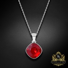 Sudraba kulons „Glare II (Siam)“ ar Swarovski® kristāliem