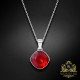 Sudraba kulons „Glare II (Siam)“ ar Swarovski® kristāliem