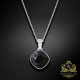 Sudraba kulons „Glare II (Jet)“ ar Swarovski® kristāliem