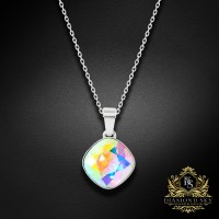 925 Sterling Silver Pendant “Glare II (Aurora Borealis)” created with Crystals by Swarovski®