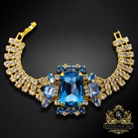 Aproce „Aurora (Aquamarine / Light Sapphire Shimmer / Light Sapphire / Reinvented Cool Blue)“ ar Swarovski™ kristāliem