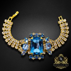 Aproce „Aurora (Aquamarine / Light Sapphire Shimmer / Light Sapphire / Reinvented Cool Blue)“ ar Swarovski™ kristāliem