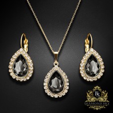 Komplekts sievietēm „Debesu Piliens (Silver Night)“ ar Swarovski® kristāliem
