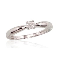 14K White Gold Diamond Ring “Solitaire VIII”